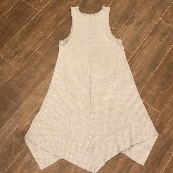 Hippie Love Gray Tank Dress, Soft Comfy Waffle Weave Boho Tank Dress!! - Picture 9 of 10